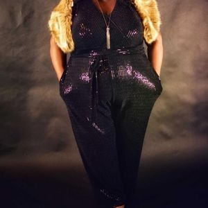 Lane Bryant sequin jumpsuit